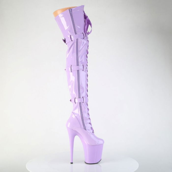 Cizme sexy Flamingo 3028, mov lila cu toc inalt pole dance dans la bara [4]