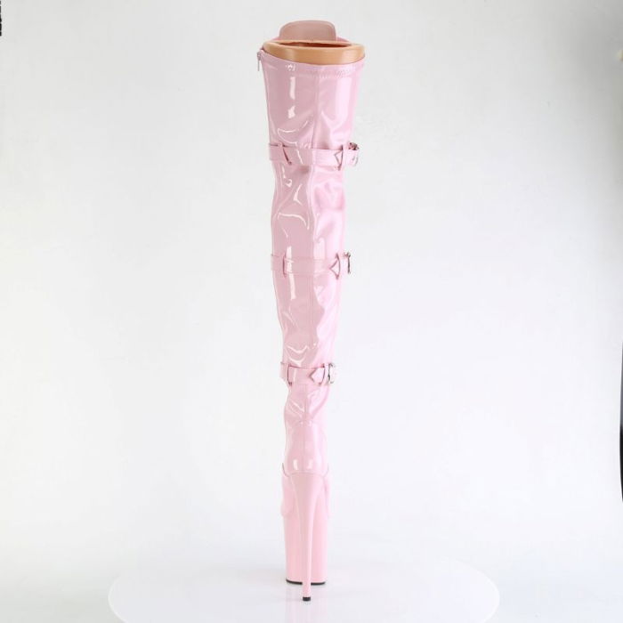 Cizme Flamingo 3028, roz cu toc inalt pole dance dans la bara [5]