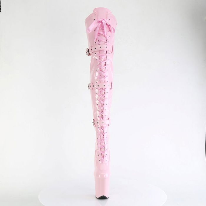 Cizme Flamingo 3028, roz cu toc inalt pole dance dans la bara [2]