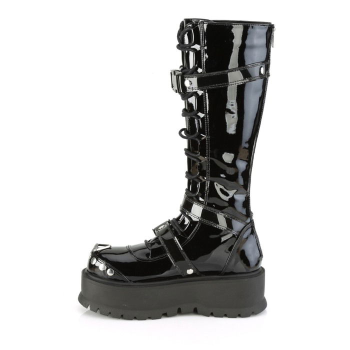 Bocanci stil gothic cu talpa inalta, catarame, Demonia Cult, Slacker 260 [3]