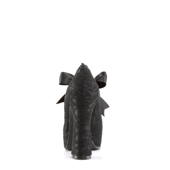 Pantofi Gothic Demonia DEMON 11 din dantelă neagră cu platformă și toc de 12,7 cm [5]