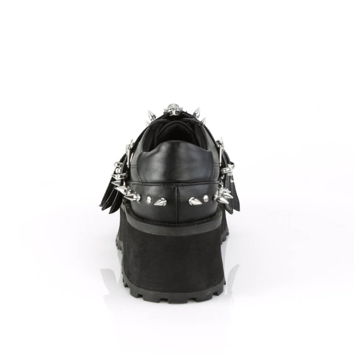 Pantofi gothic cu platformă și bombeu metalic Gravedigger 03, DemoniaCult [3]