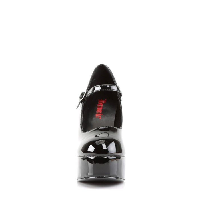 Pantofi Mary Jane cu platformă Demonia DOLLY 50 negri lucioși cu toc de 12,7 cm [3]
