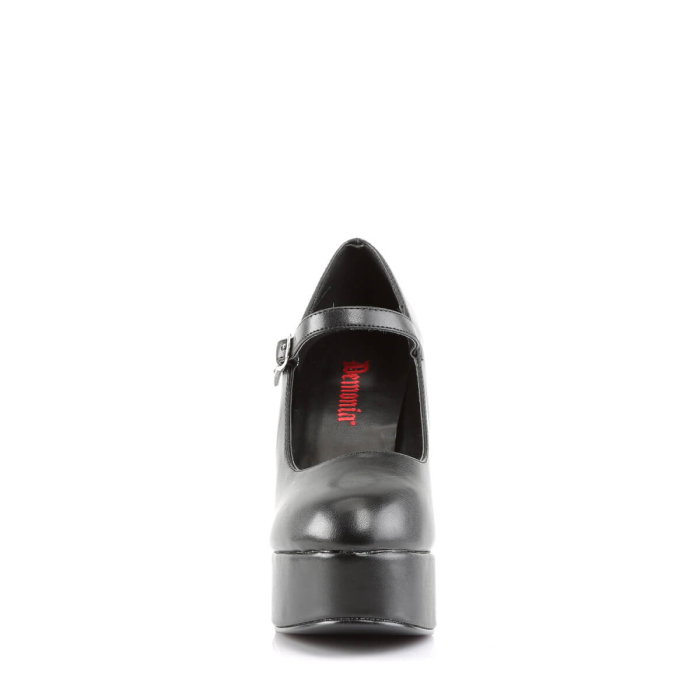 Pantofi Mary Jane negri mat Demonia DOLLY 50 cu platformă și toc gros [4]