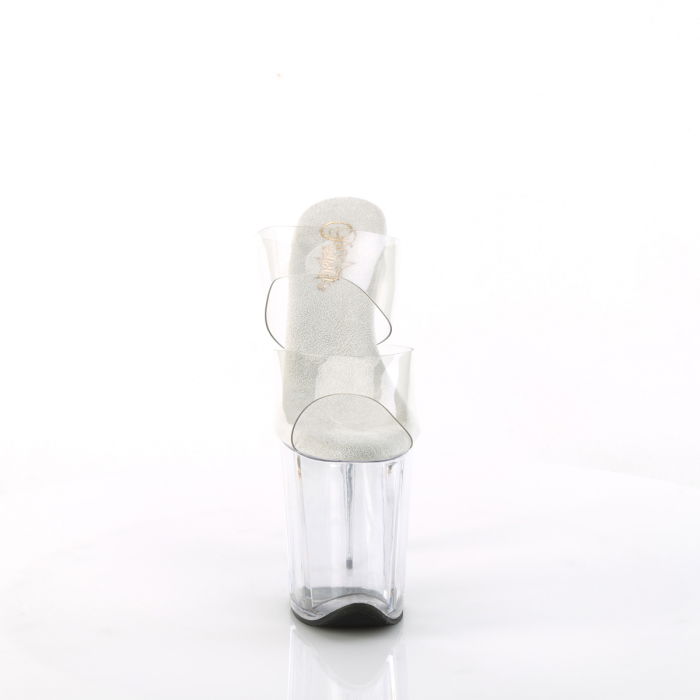 Papuci transparenti FLAMINGO 802 Pleaser toc 20 cm pole dance [5]