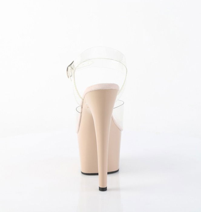 Sandale nude cu toc inalt si platforma, pole dance, ADORE 708 [5]