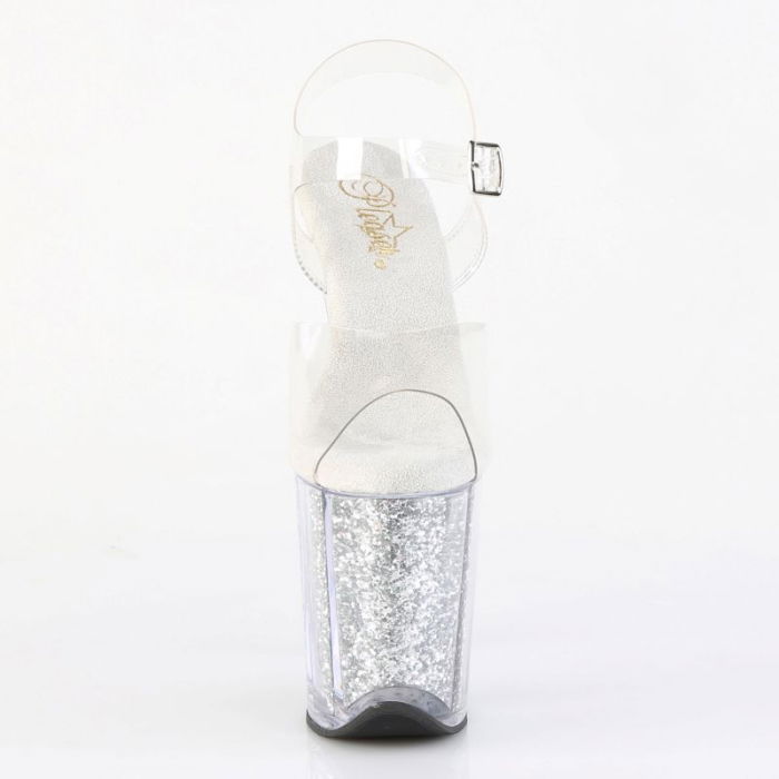 Sandale argintii cu platformă înaltă Flamingo 808 G pentru pole dance și scenă [2]