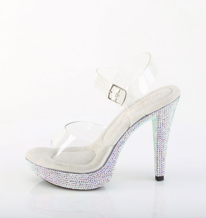 Sandale transparente, cu pietricele, pentru concurs bikini fitness [3]