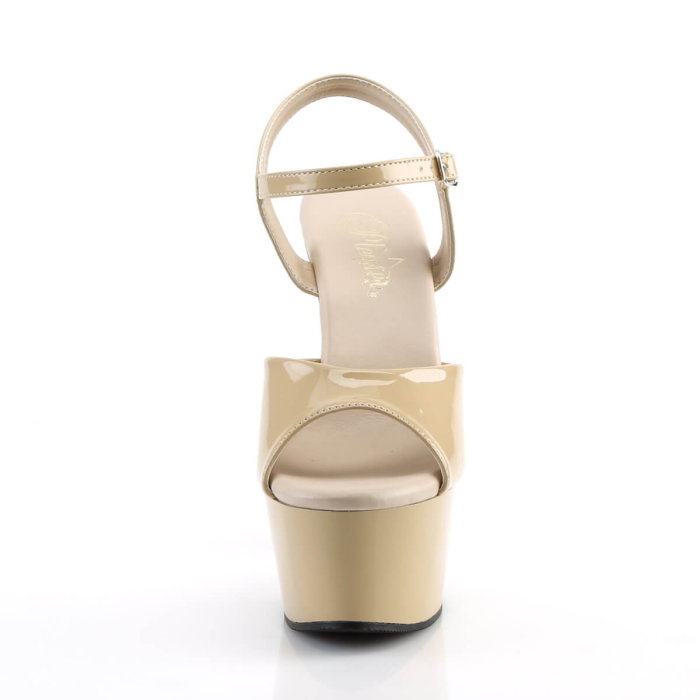 Sandale crem cu platformă Pleaser USA și toc de 15.2 cm. Model elegant disponibil inclusiv în mărimi mari. [3]