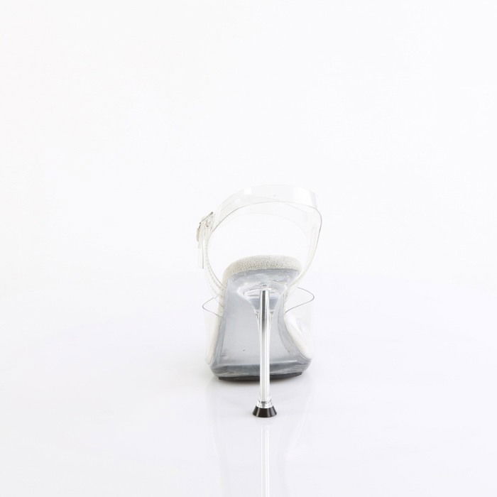 Sandale bikini fitness transparente, fara platforma, Cupid 408 Pleaser USA [4]