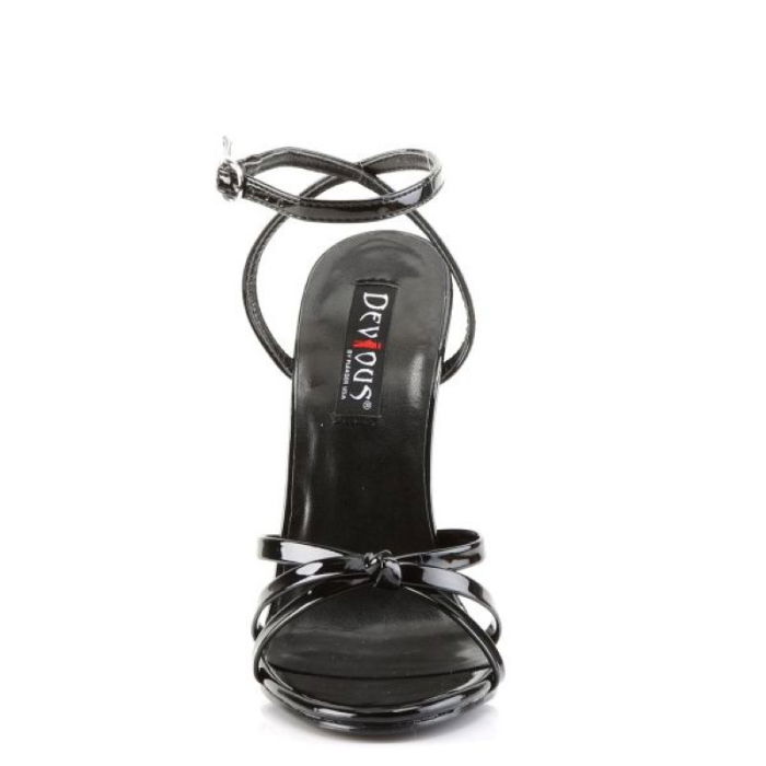 sandale domina 108 toc inalt 15 cm lac negru pleaser [3]