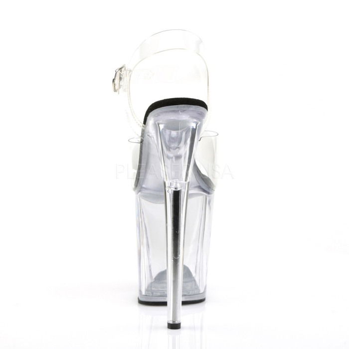 sandale cu tocuri de 20 cm si platforma transparenta, pleaser [4]