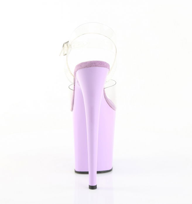 Sandale mov Pleaser cu toc inalt de 20 cm dans la bara [2]