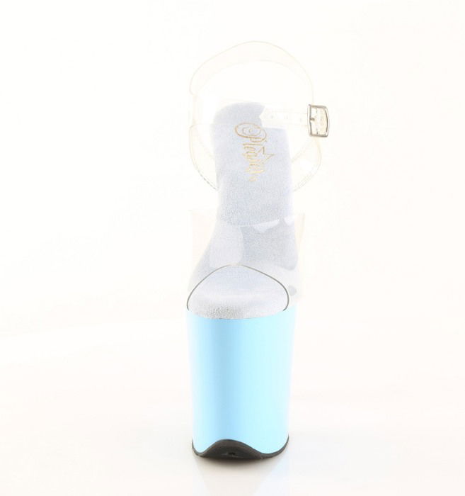 Sandale Pleaser toc inalt si platforma pole dance albastre [3]