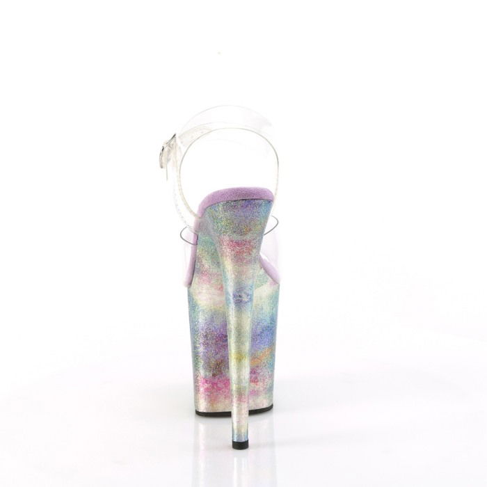 sandale colorate, rainbow, cu toc inalt de 20 cm pole dance [4]