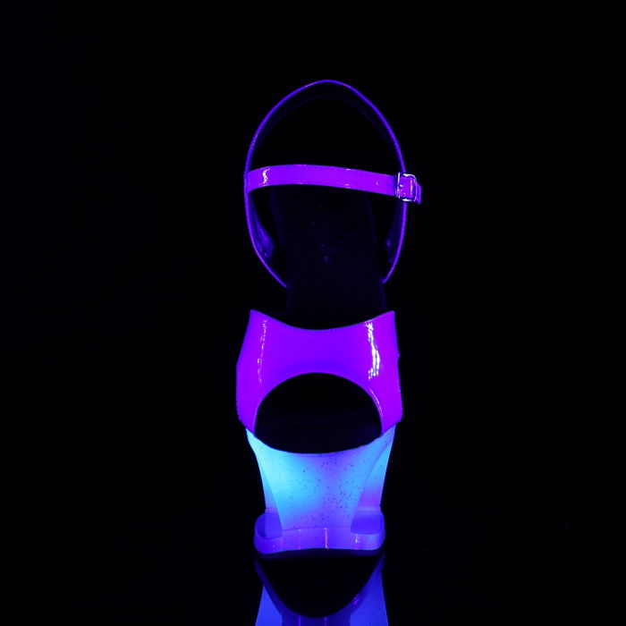 Sandale albastre cu toc inalt si platforma de scena [2]