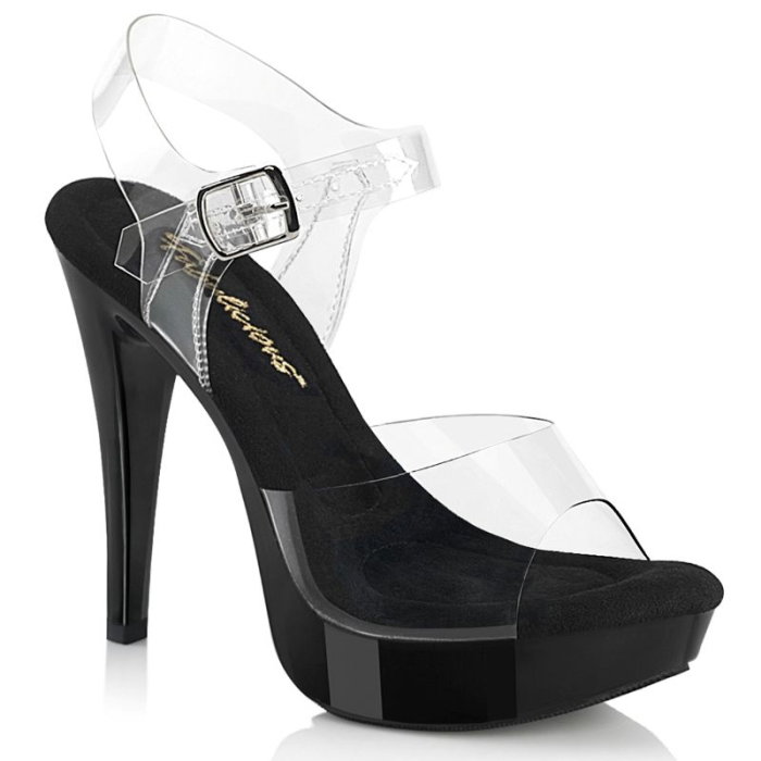 Sandale cu toc mediu de 12 cm brand Pleaser USA marimi mari [1]