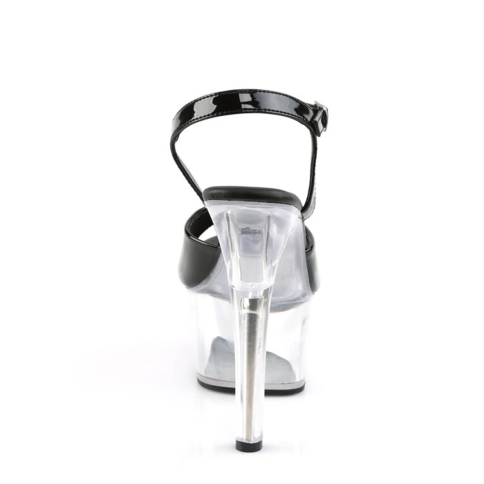 sandale negre lac cu platforma transparenta Aspire 609 Pleaser [4]