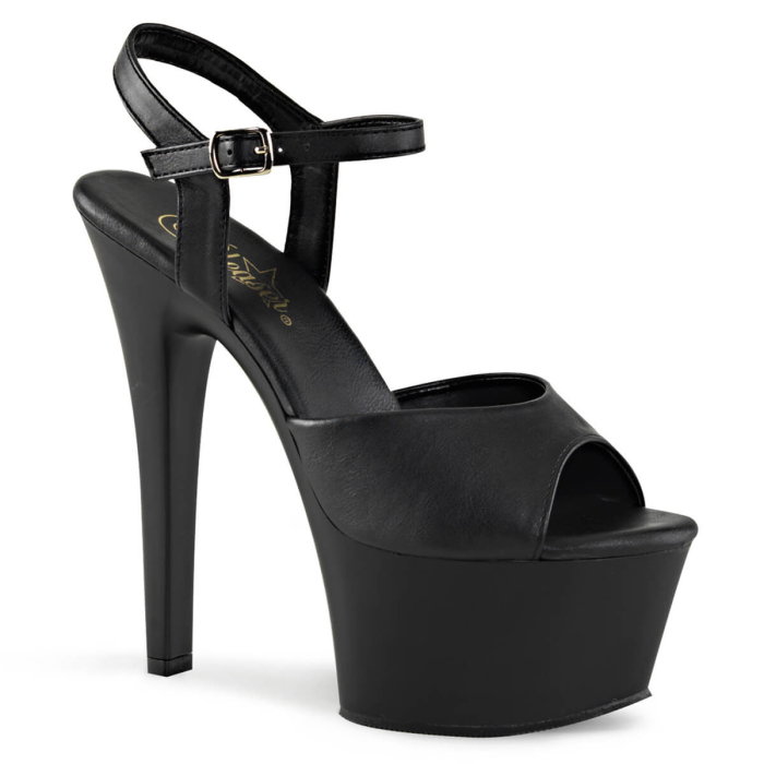 sandale negre piele ecologica Aspire 609 Pleaser [1]