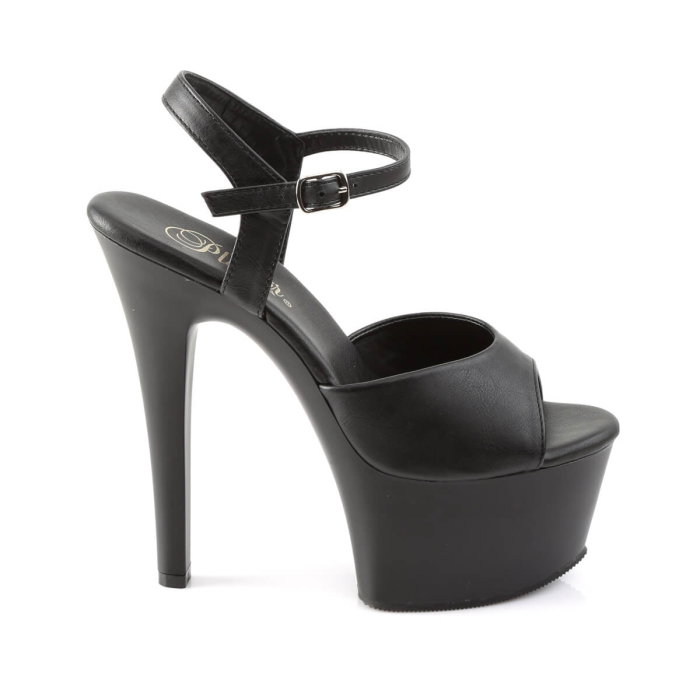 sandale negre piele ecologica Aspire 609 Pleaser [4]