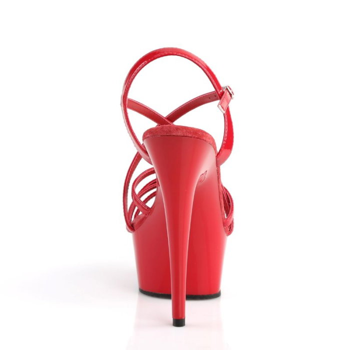 sandale rosii cu toc si platforma elegante cu barete Delight 613, Pleaser [6]
