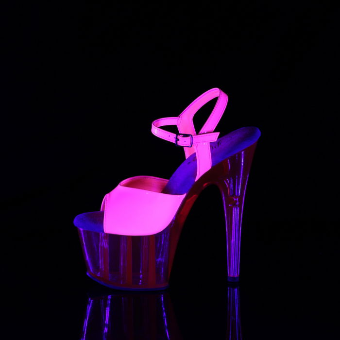 Sandale roz neon cu platforma. Sandale comode [2]