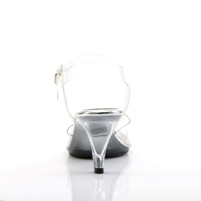 sandale transparente cu toc mic 7.6 cm elegante Pleaser Belle 308 [2]