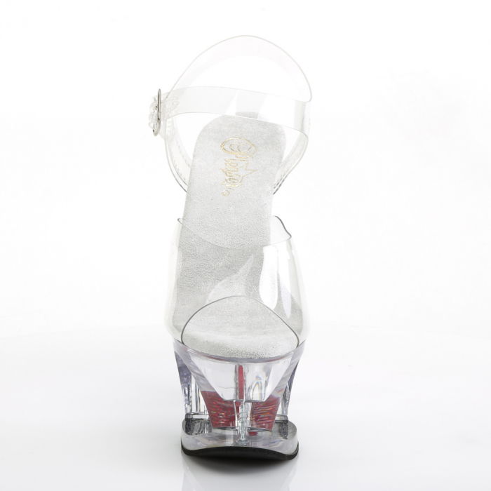 Sandale transparente cu toc si platforma, de mireasa [2]
