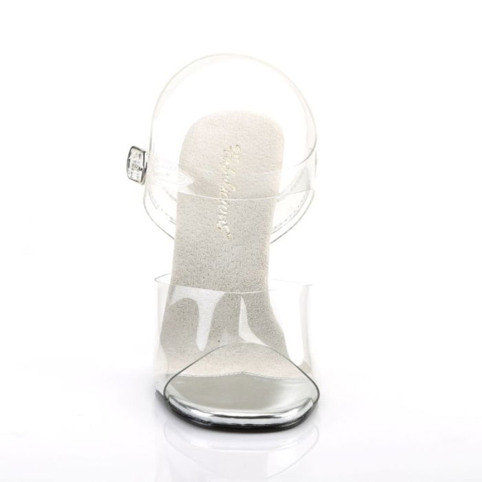 Sandale complet transparente Pleaser GALA-08 cu toc subțire și baretă invizibilă pentru concursuri fitness [2]
