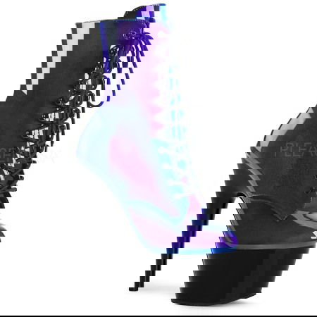 Botine Pole Dance - Botine cu toc si platforma, albastru cu mov, ADORE 1020 SHG