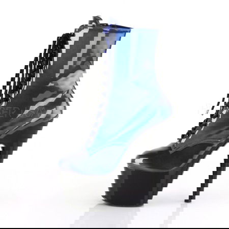 Botine cu toc si platforma, albastru cu mov, ADORE 1020 SHG [2]