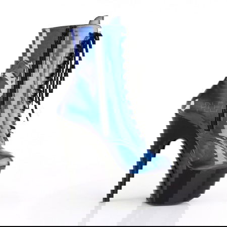 Botine cu toc si platforma, albastru cu mov, ADORE 1020 SHG [4]