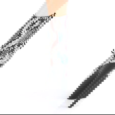 Botine cu model piele de sarpe, cu toc si platforma inalta ADORE 1020 SP [3]