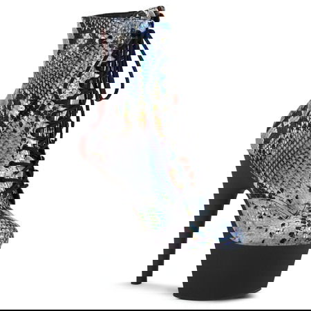 Pleaser USA - Lider mondial in incaltaminte sexy & urbana - Botine cu model piele de sarpe, cu toc si platforma inalta ADORE 1020 SP