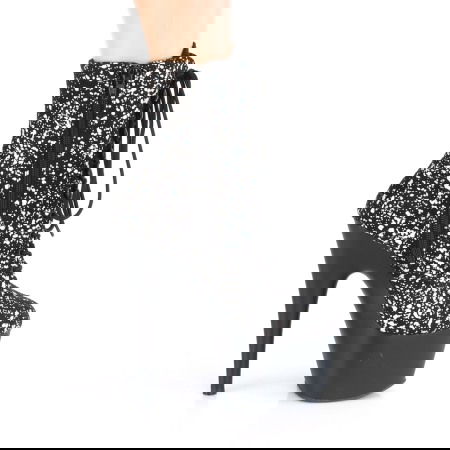 Botine dama cu toc , din catifea cu model pietricele ADORE 1020 SPLAT [4]