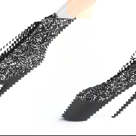 Botine dama cu toc , din catifea cu model pietricele ADORE 1020 SPLAT [2]