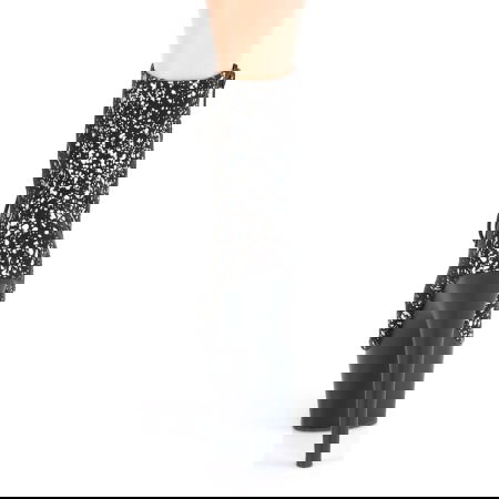 Botine dama cu toc , din catifea cu model pietricele ADORE 1020 SPLAT [3]