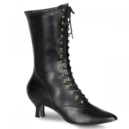 Botine Dama - Botine cu toc mic, stil victorian