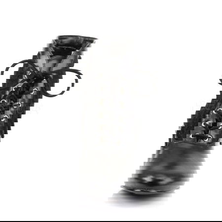 Botine cu toc mic, cu dantela neagra, comode, Pleaser USA, dame 05 [1]