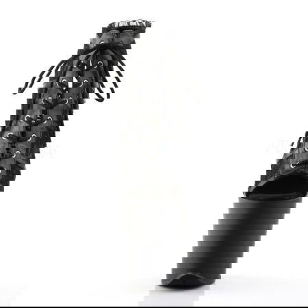 Botine dama cu toc si platforma, cu dantela neagra FLAMINGO 896 LC [1]