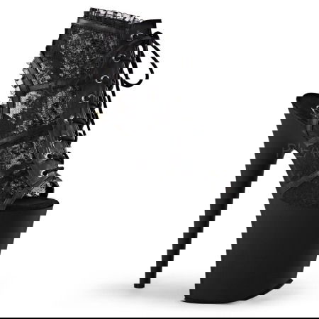 Botine Pole Dance - Botine dama cu toc si platforma, cu dantela neagra FLAMINGO 896 LC