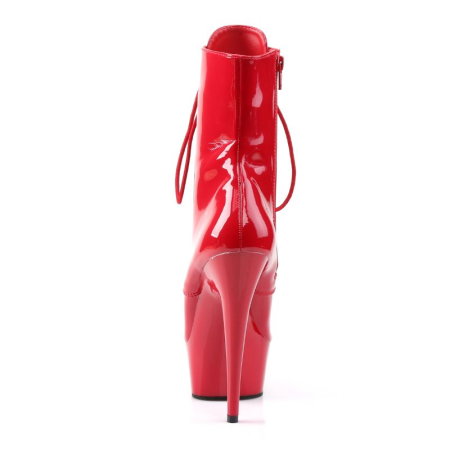 Botine roșii cu platformă și toc 15 cm Pleaser Delight 1020 [3]
