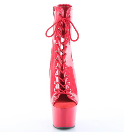 Botine roșii decupate ADORE 1016 Pleaser toc stiletto 18 cm platformă 7 cm pole dance [1]