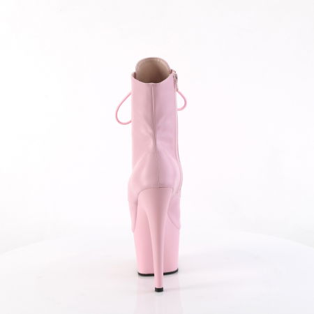 Botine roz din piele ecologica cu varf decpuat ADORE 1021 [4]