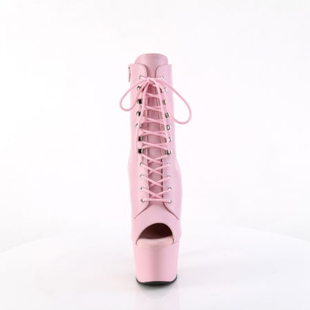 Botine roz din piele ecologica cu varf decpuat ADORE 1021 [2]