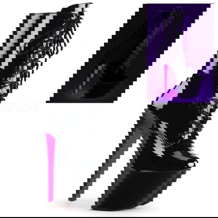 Tocuri de 18 cm Pole Dance - botine cu toc inalt, pentru dansatoare si dans la bara, pleaser, Sky 1020 TT