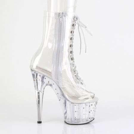 Botine transparente, cu pietricele si toc inalt [4]