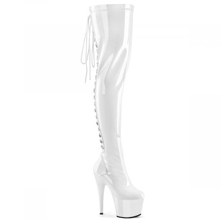 Cizme Dansatoare - Cizme lungi peste genunchi, albe si comode