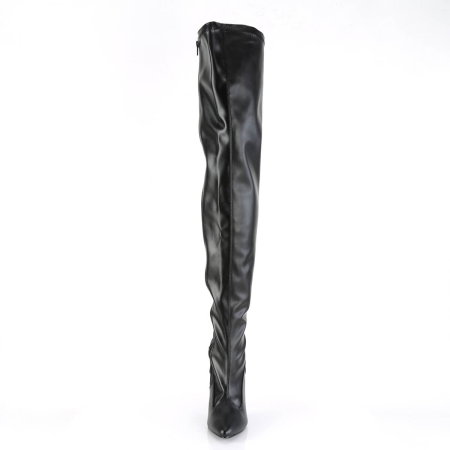 Cizme peste genunchi Pleaser SEDUCE 3000 negre mat cu toc stiletto [4]
