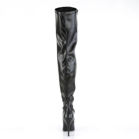 Cizme peste genunchi Pleaser SEDUCE 3000 negre mat cu toc stiletto [3]